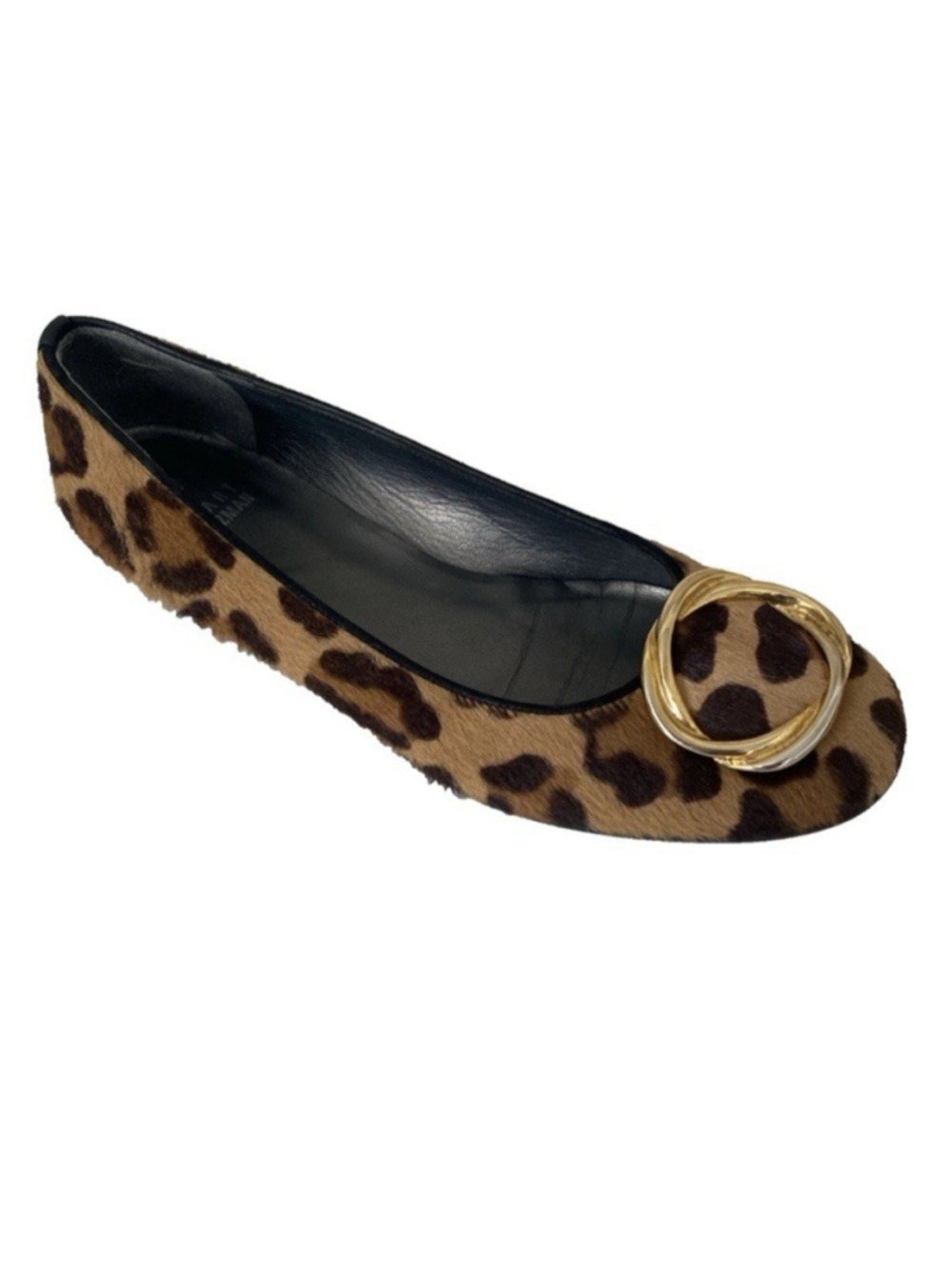 Stuart Weitzman Oh my Ballet Flat Leopard Cheetah Animal Print Calf Hair 7.5